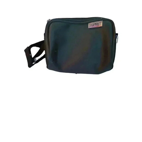 Esprit Convertible Crossbody Belt Bag Dark Green Nylon Handbag Purse Travel - Picture 1 of 10